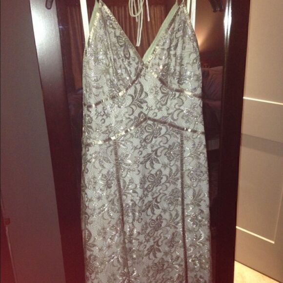 Express metallic lace party dress!